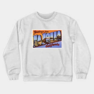 Greetings from La Jolla, California - Vintage Large Letter Postcard Crewneck Sweatshirt